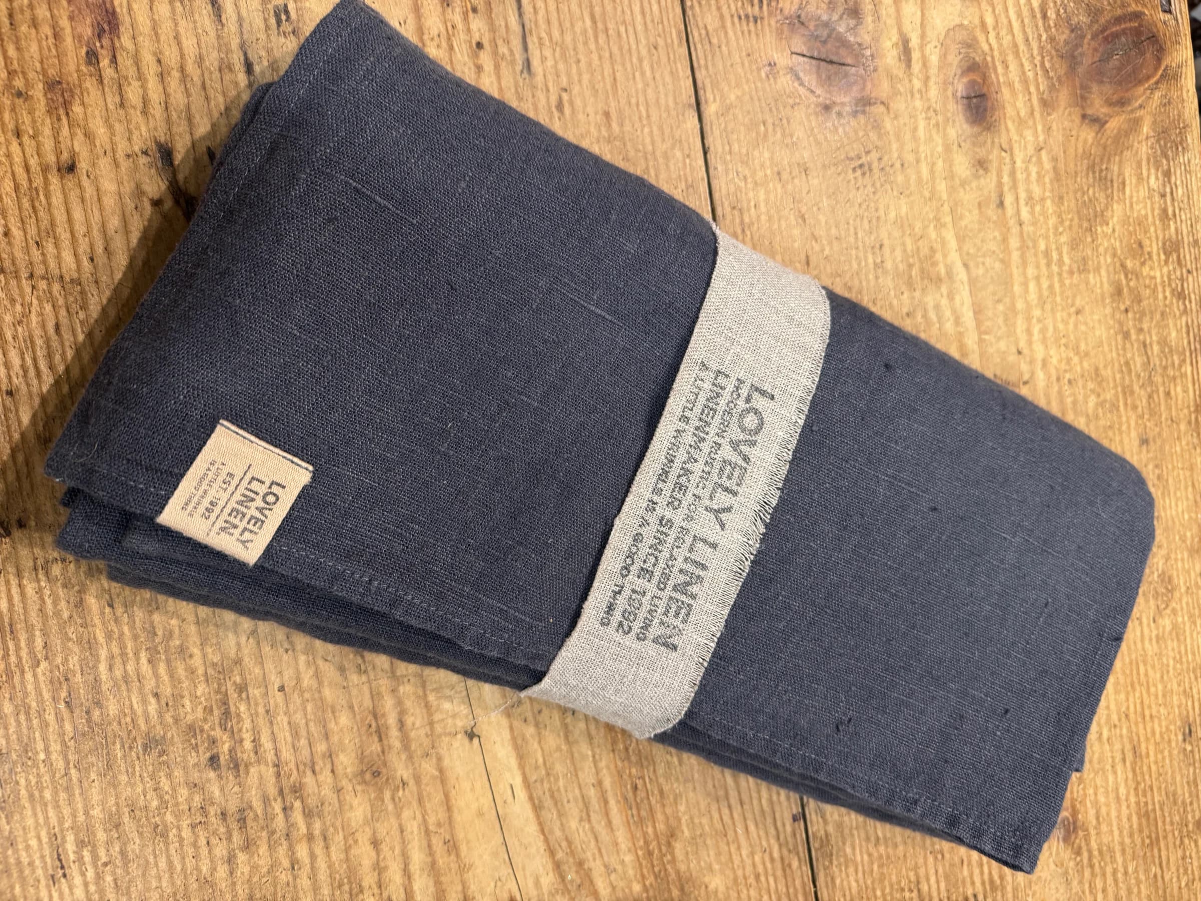 Lovely Linen Tablecloth Dark Grey