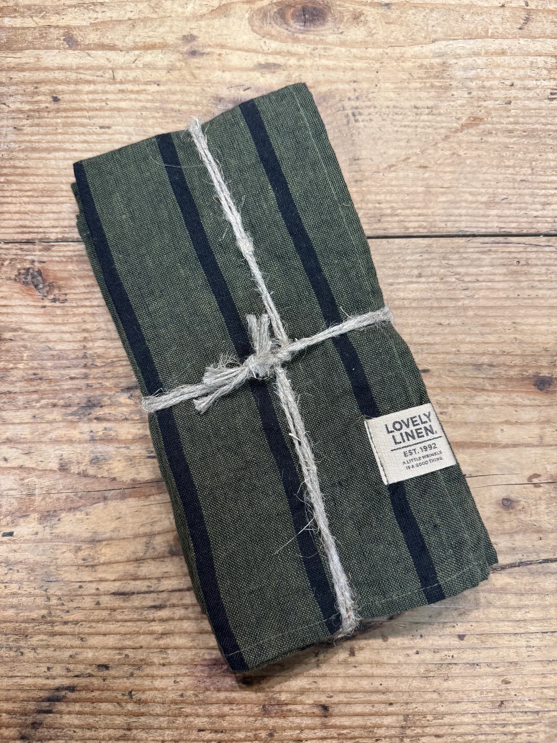 Lovely Napkins Olive stripe
